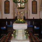 Present-day Font with Floral Decoration