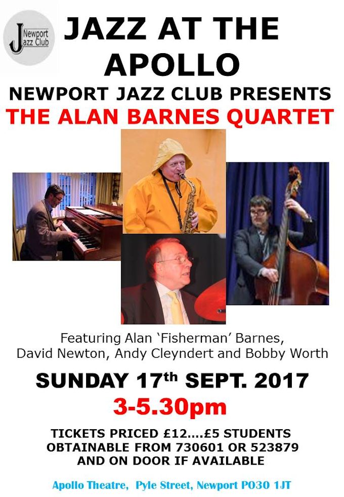 NJC Poster 20170917 Alan Barnes Quartet