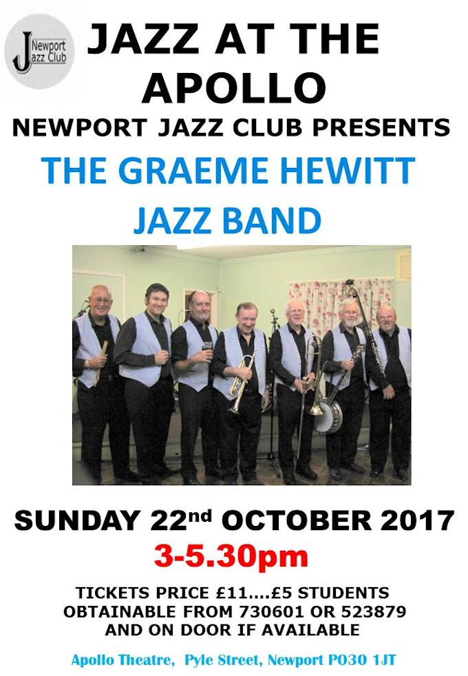 NJC Poster 20171022 Graeme Hewitt Jazz Band