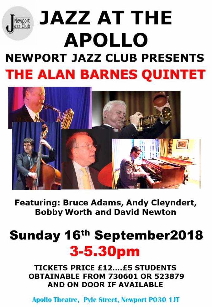 NJC Poster 20180916 Alan Barnes Quintet